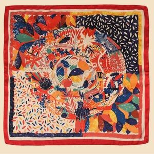 Hermes Chacun Fait Son Nid Silky Scarf